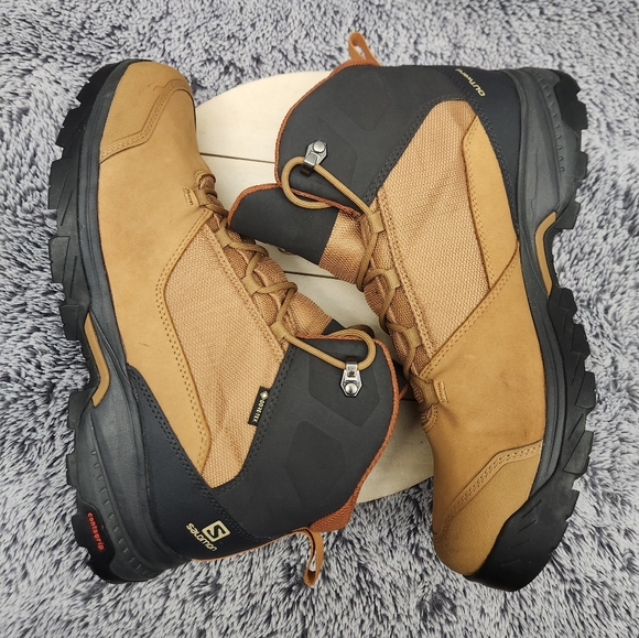 Salomon Outward Gore-Tex Waterproof Hiking Boots Brown Men's Size 10 - Picture 6 of 9